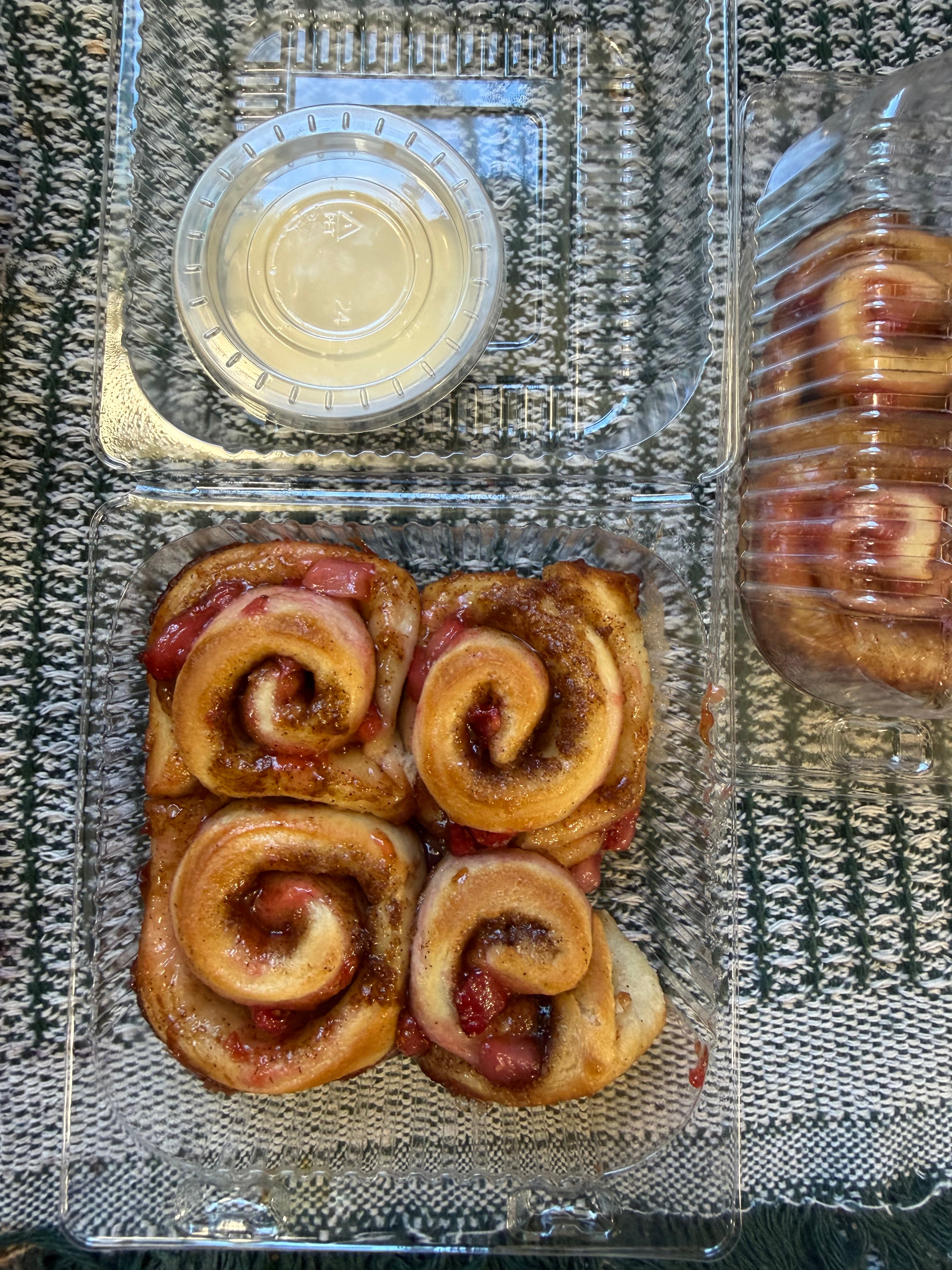 Strawberry Sourdough Cinnamon Rolls