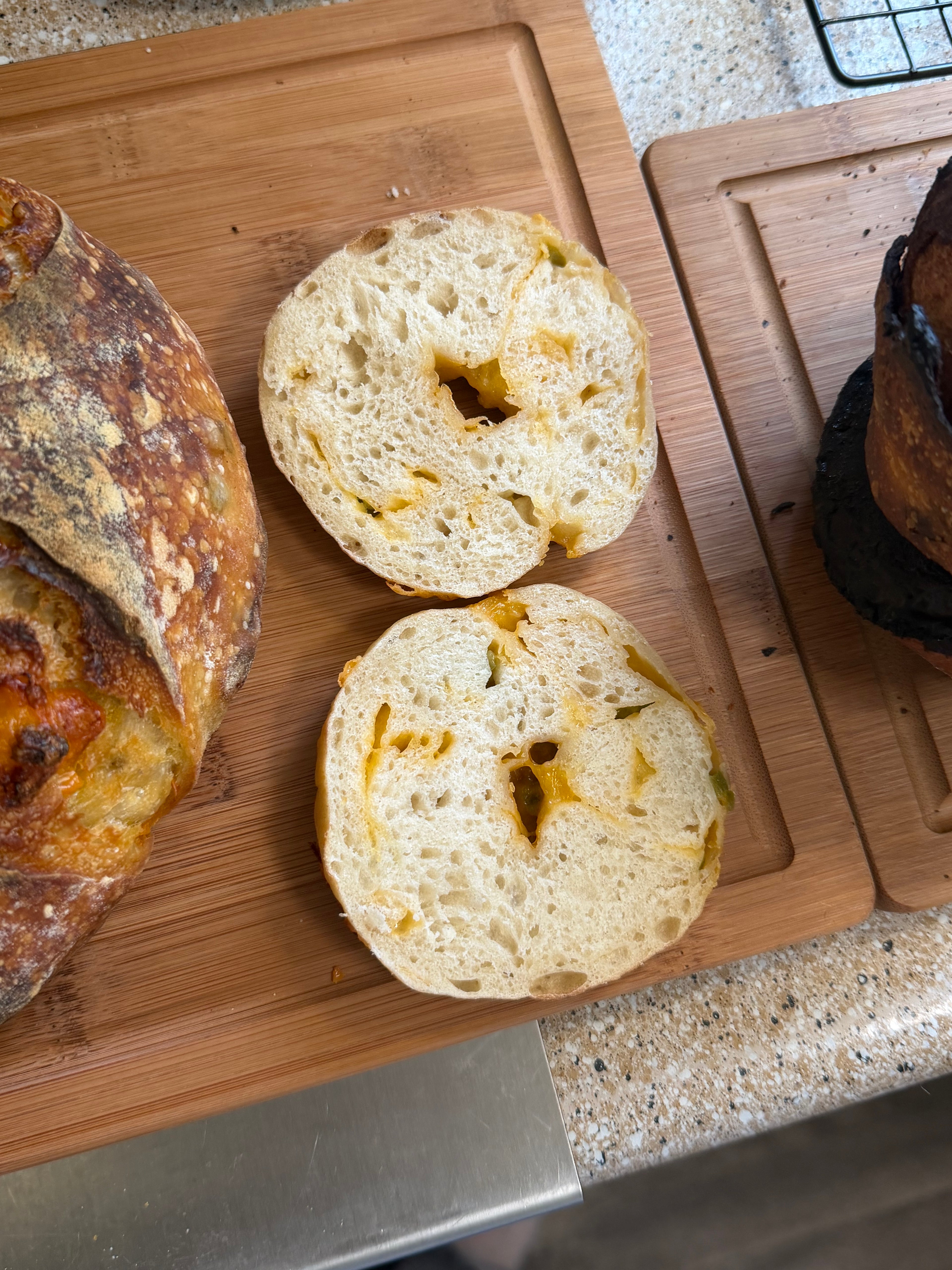 Sourdough Jalapeño Cheddar Bagels
